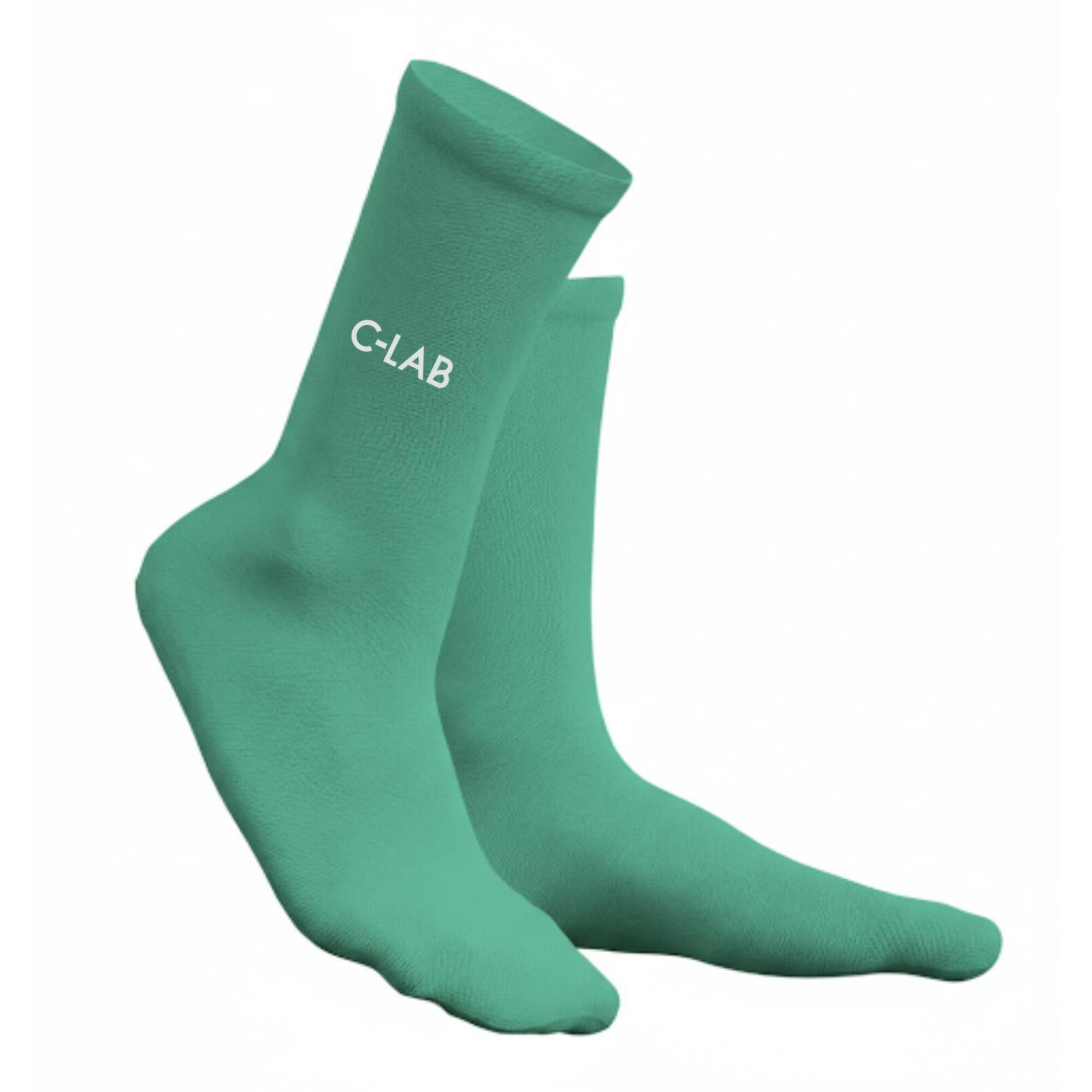 C-lab - Chaussettes De Cyclisme/running Respirantes - Vert D'Eau - Chaussettes - Vert - 43/46 - Decathlon