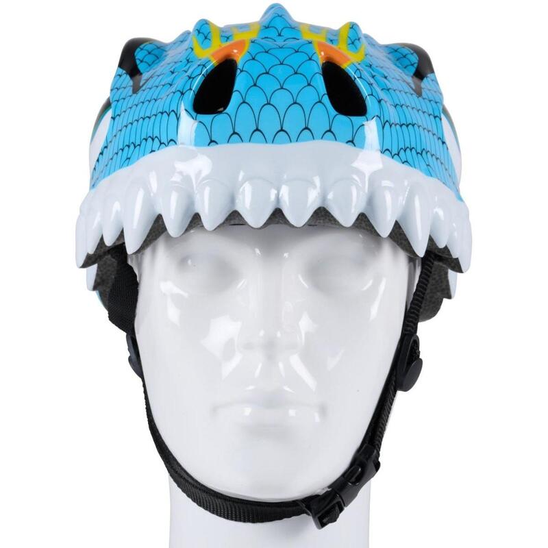 Casca protectie copii, model Dinozaur, reglabila 48-52 cm, curele, 12 orificii