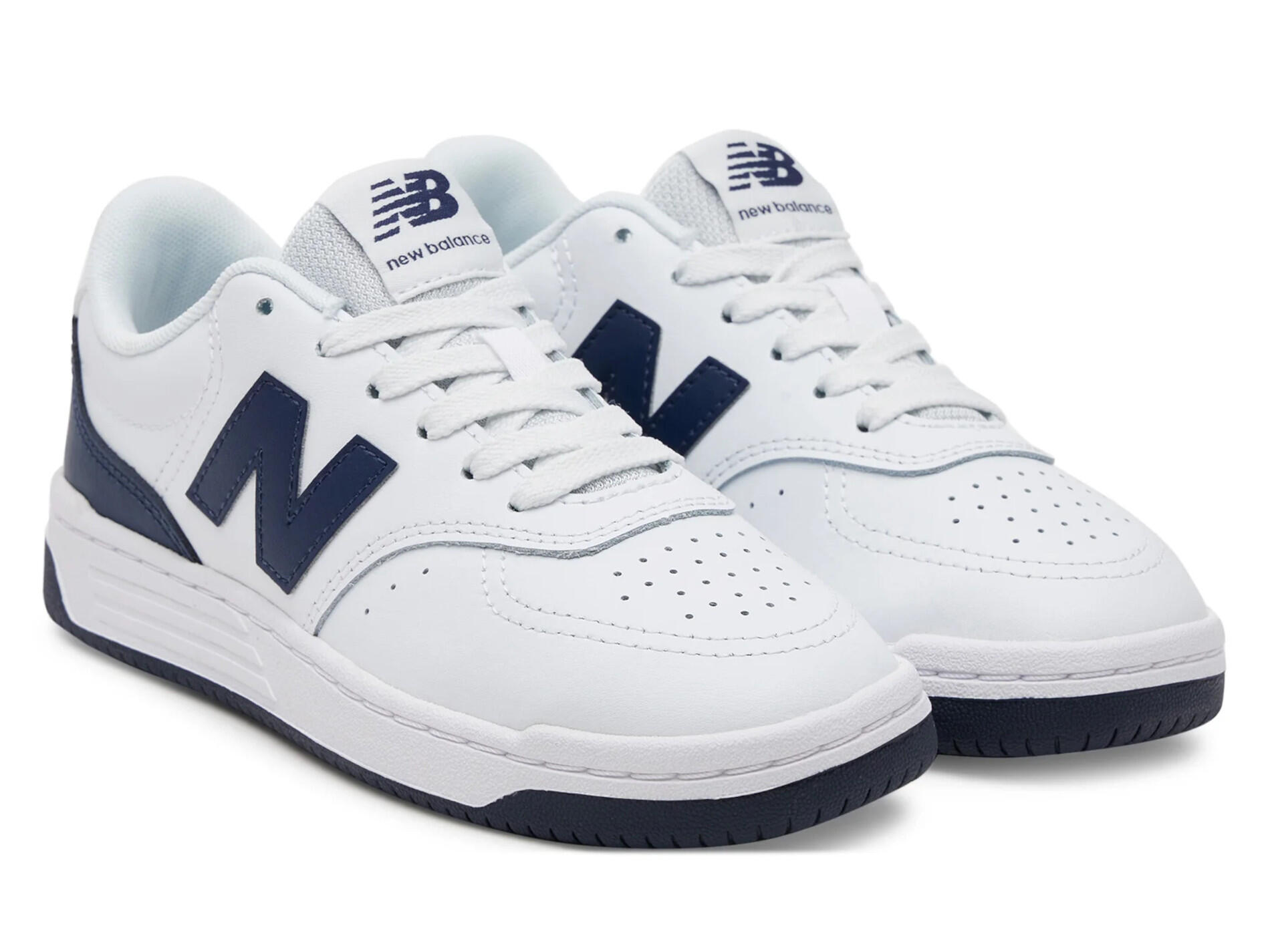 BUTY NEW BALANCE GSB80WB juniorki sportowe sneakersy białe skórzane 37,5 3/6