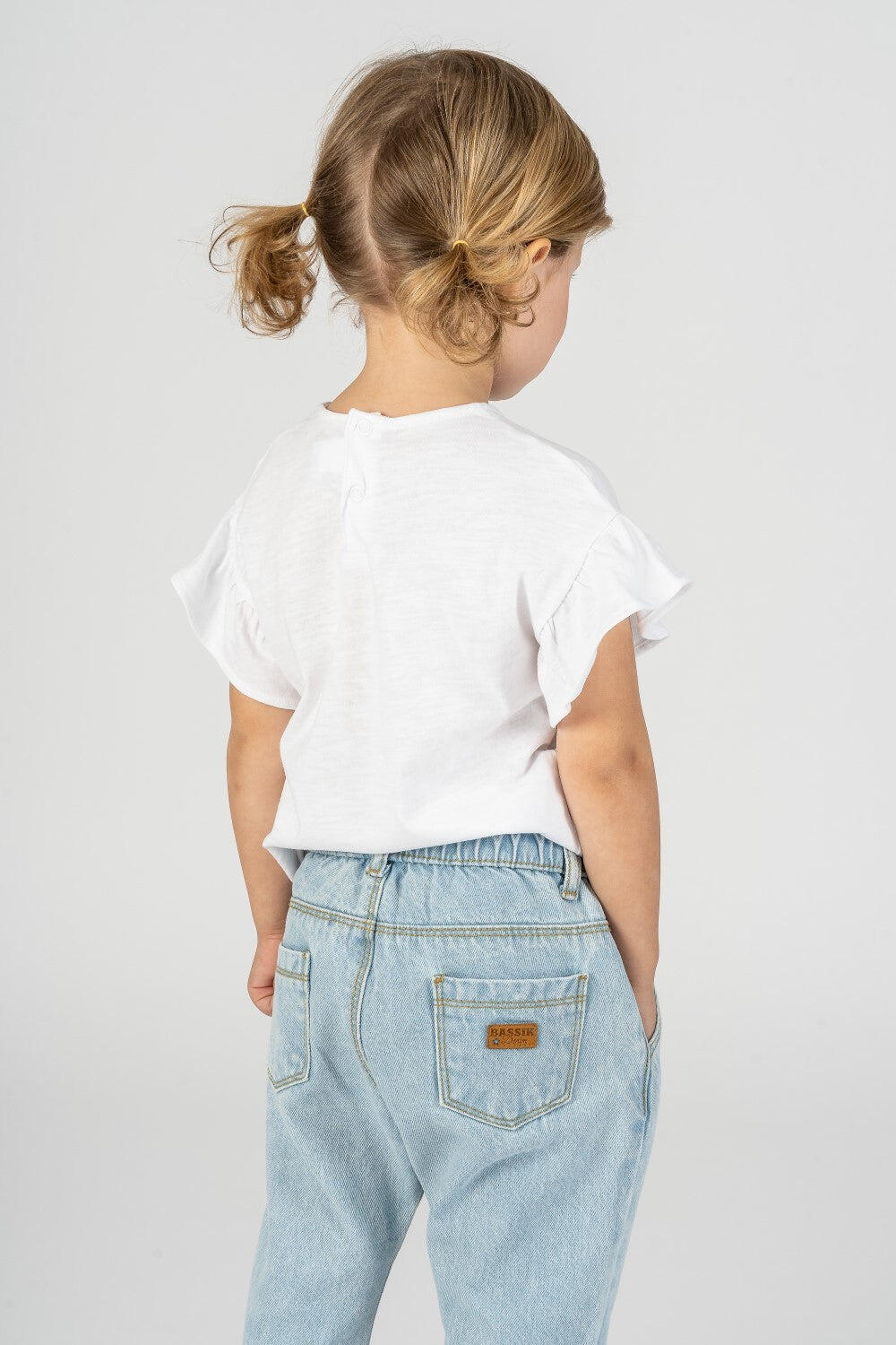 Camiseta infantil feminina com mangas franzidas, 5/5