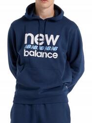 BLUZA męska NEW BALANCE MT51941NNY sportowa z kapturem granatowa ciepła L
