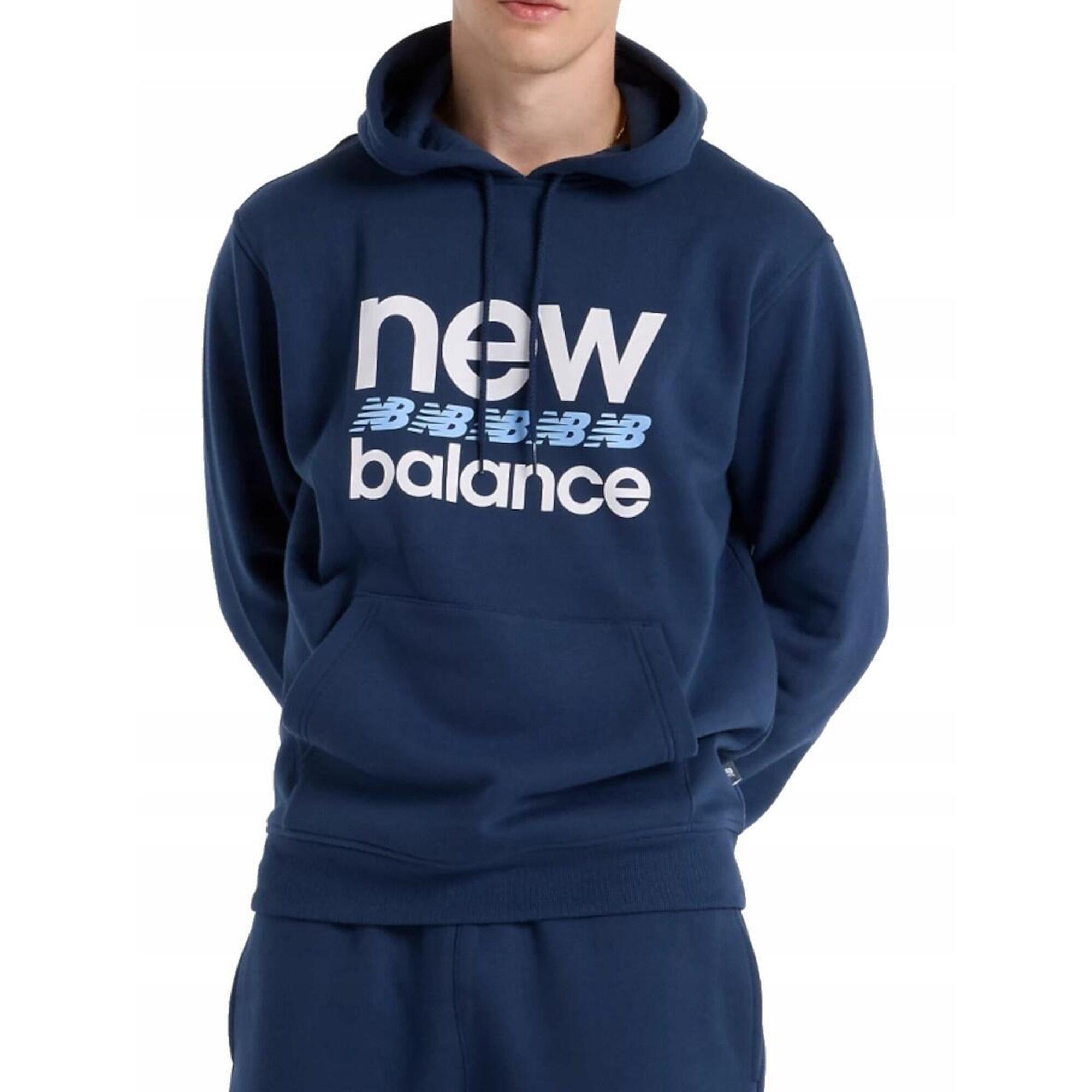 New Balance - Sweat À Capuche New Balance Pour Homme Avec Poche Kangourou - Sweat-shirt - Bleu - Decathlon