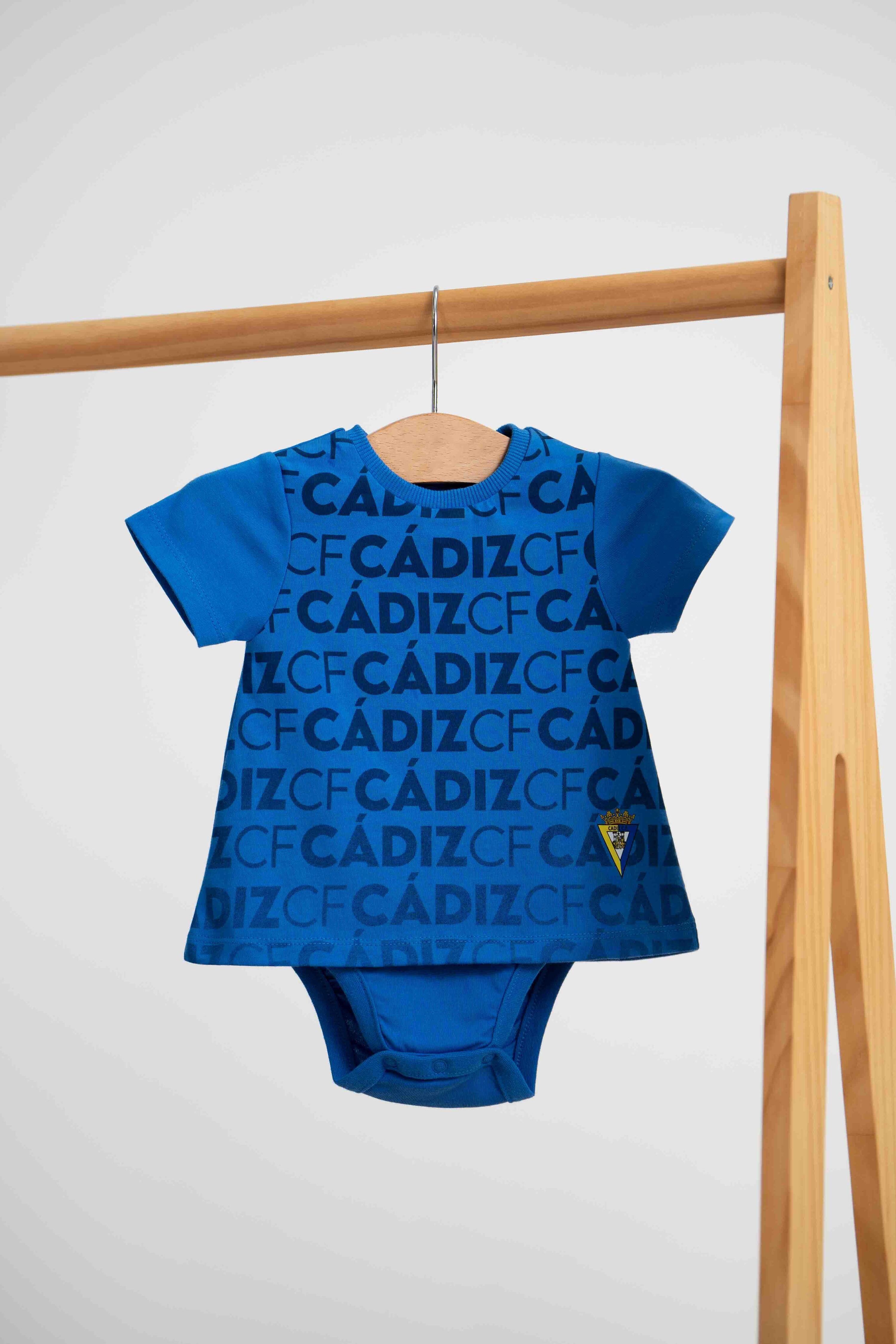 Body de manga corta bebé azul -  Cádiz CF 1/2