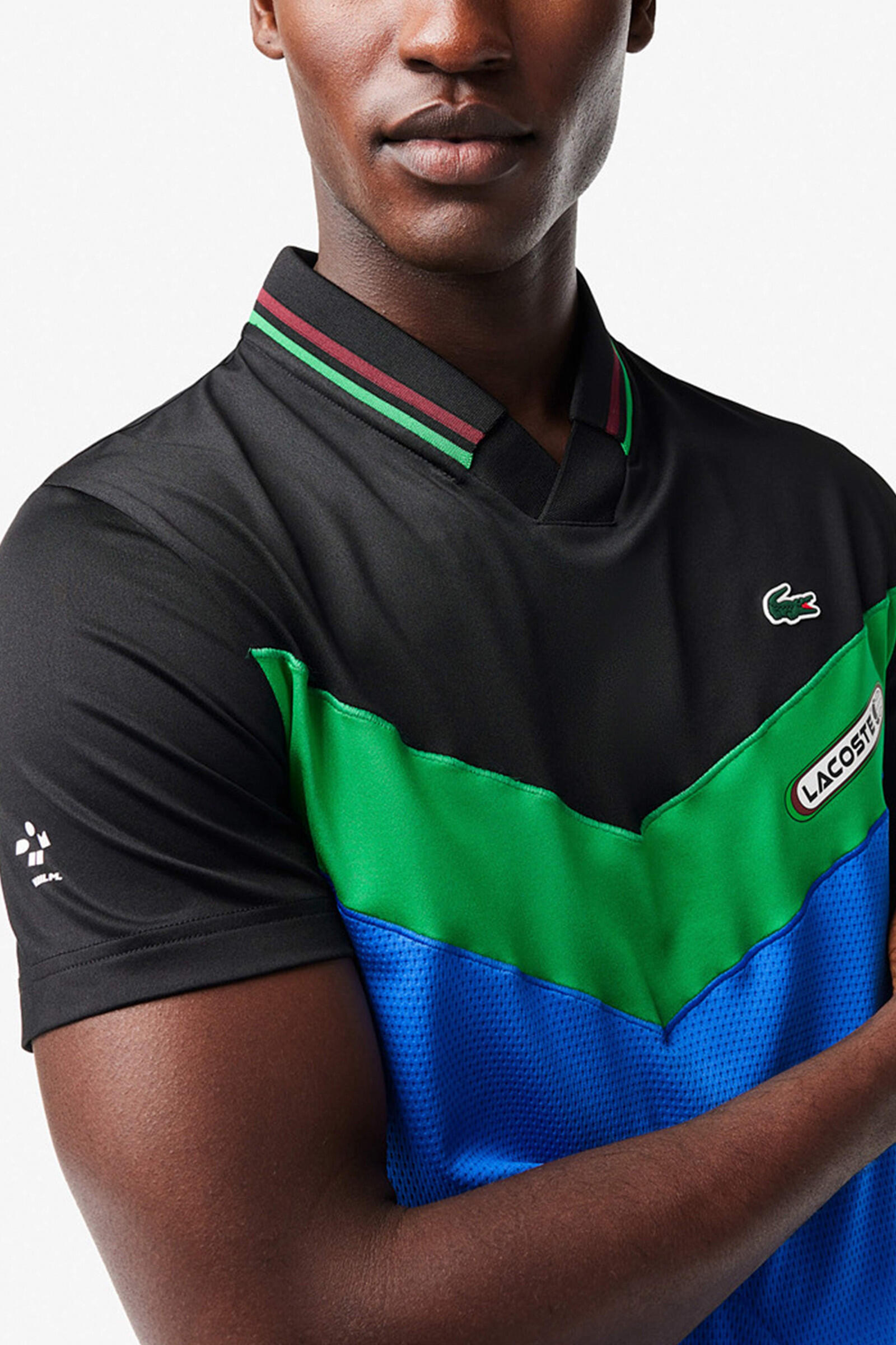 Lacoste Polo Tennis Transpirable Medvedev Azul/negro 4/4