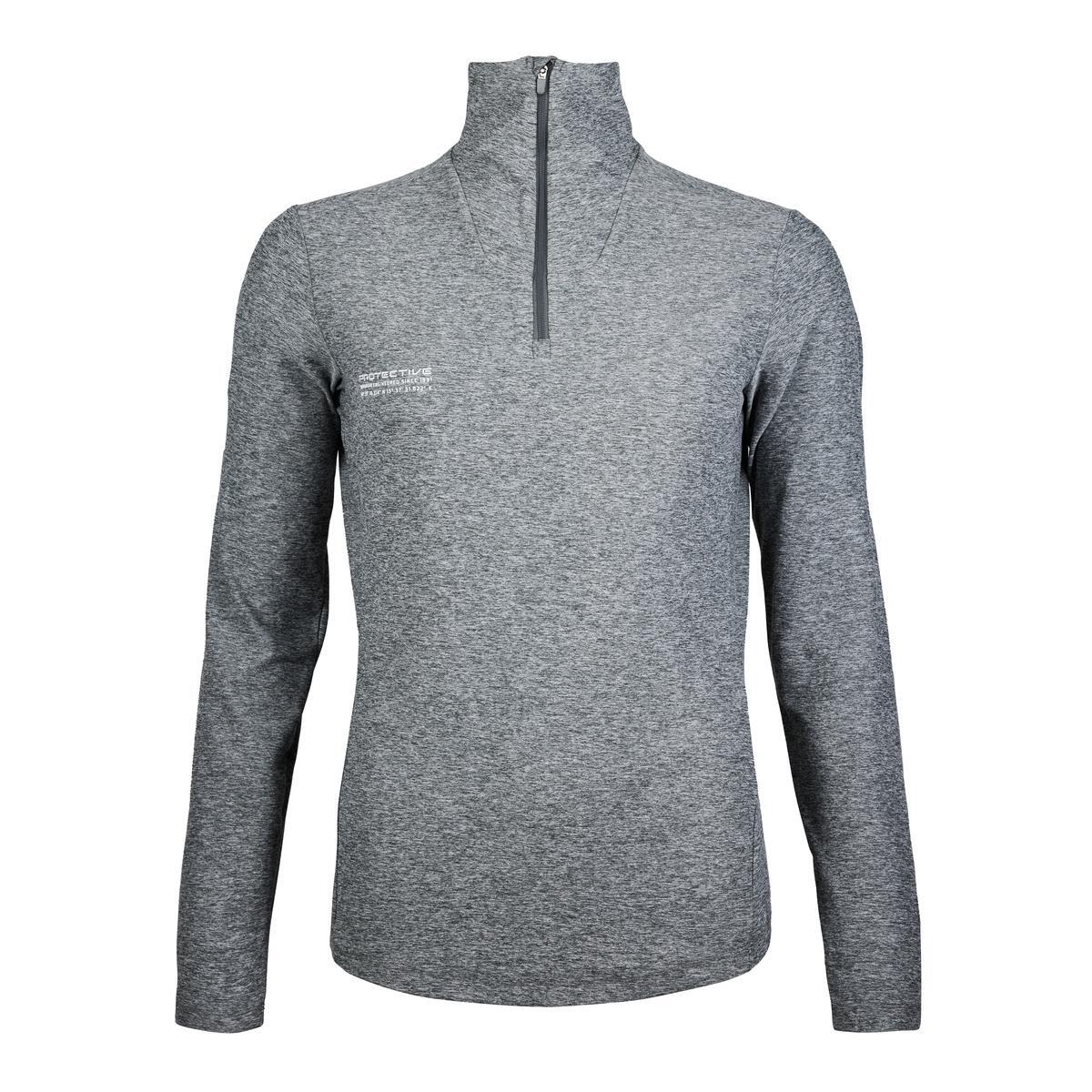Maglione in pile da donna con mezza zip e collo - P-FLASH FURY W - grigio 2/6