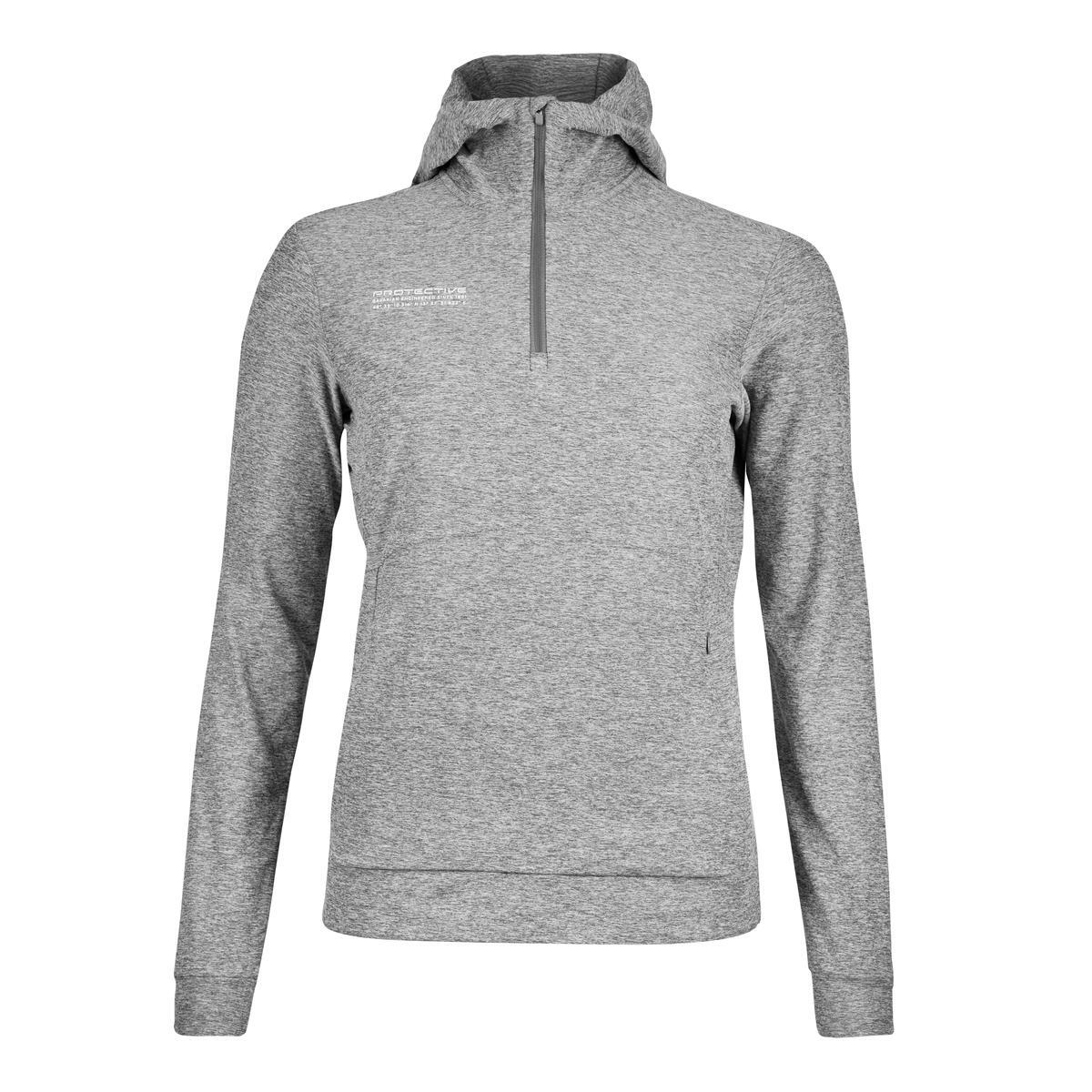 Sweat à capuche avec fermeture éclair femme - P-SUNSTONE W - gris chiné - velo 2/6
