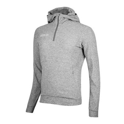 Dames hoodie met rits - p-sunstone w - grijs gemêleerd - outdoor