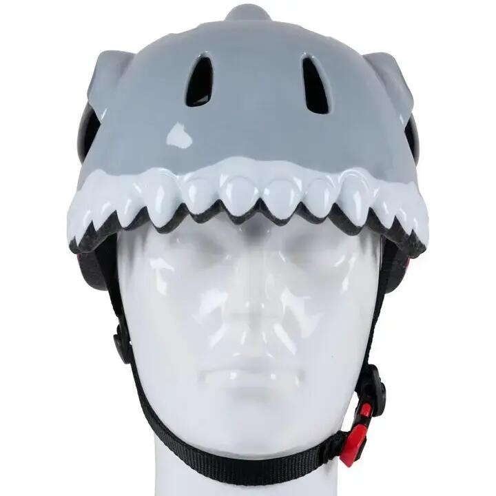Casca protectie copii, model rechin, reglabila 48-52 cm, curele, 12 orificii 2/7
