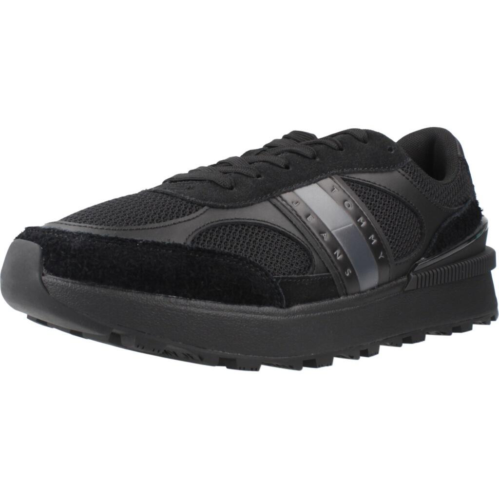 Kapcie TOMMY JEANS TJM TECHNICAL RUNNER ESS Czarny