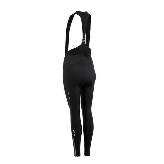 Pantaloni termici da ciclismo da donna con cinturini - P-AERO FUSION W - nero