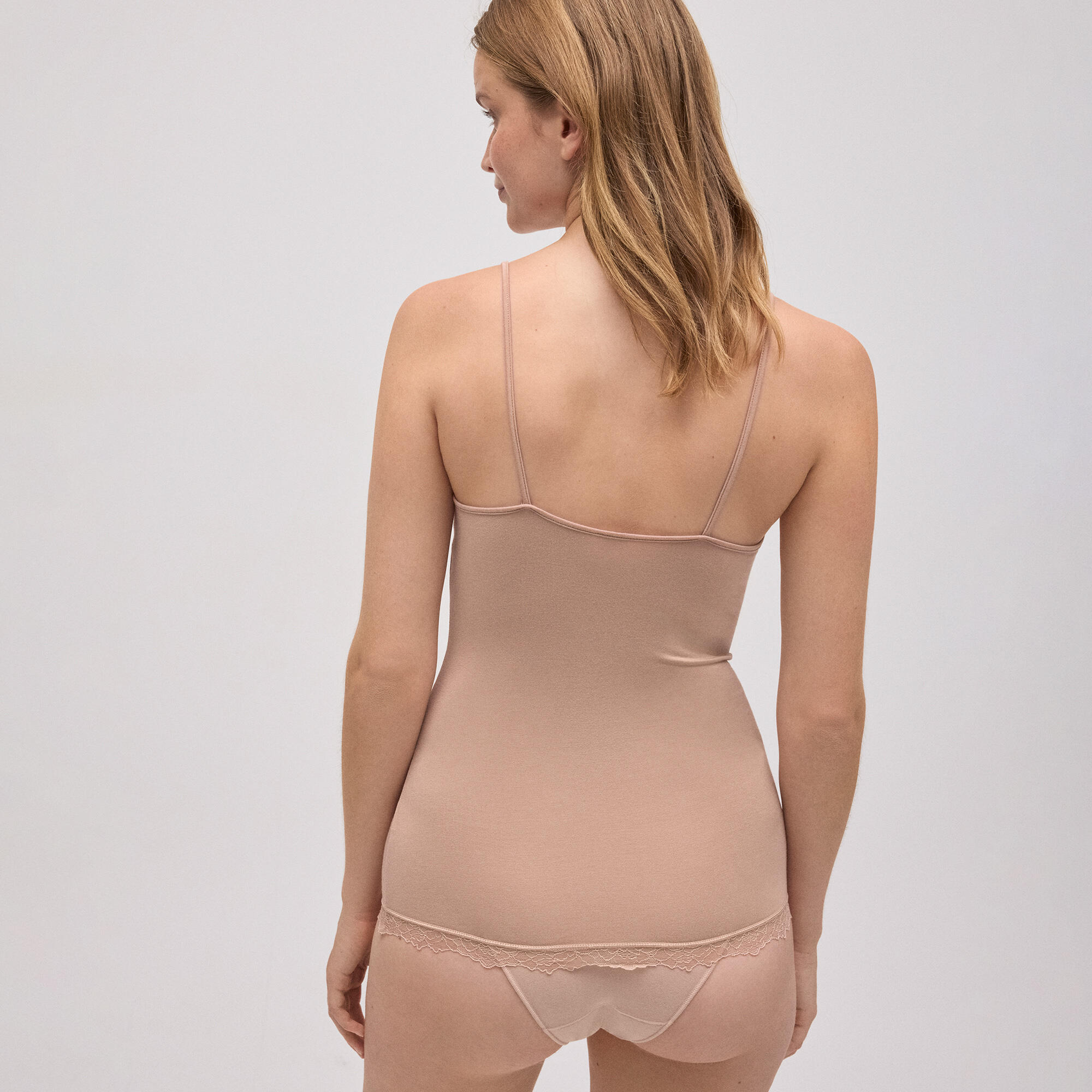 Maillot de corps à bretelles en bambou nude 2/3