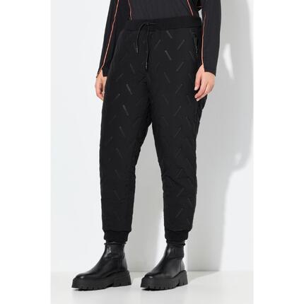 Damskie Funkcyjne spodnie dresowe kieszenie na zamek rąbek prążkowany stretch