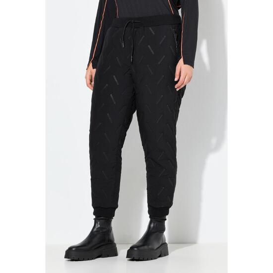 Damskie Funkcyjne spodnie dresowe kieszenie na zamek rąbek prążkowany stretch