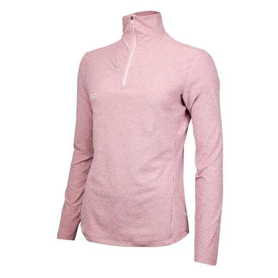Damen Halfzip Fleecepullover mit Stehkragen- P-FLASH FURY W - mauve