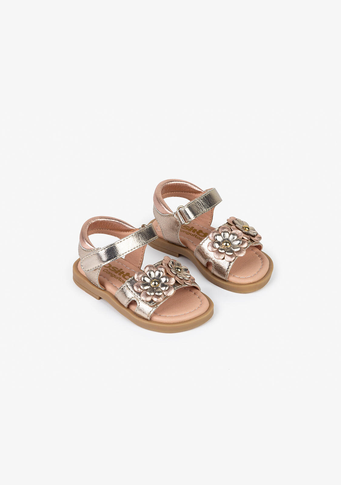 Sandalias Conguitos Flowers Metallic 2/3