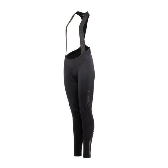 Pantaloni ciclismo Windstopper da donna con cinturini - P-AERO FUSION W - nero