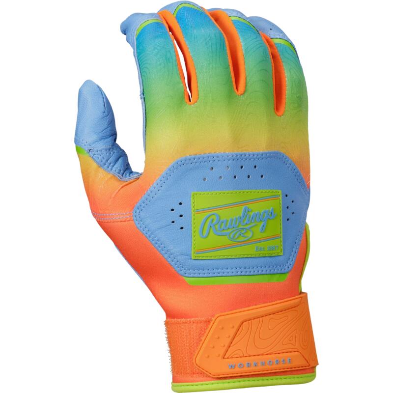 Rawlings WH25BG Workhorse Fun Burst M Columbia Blue/Orange 2/4