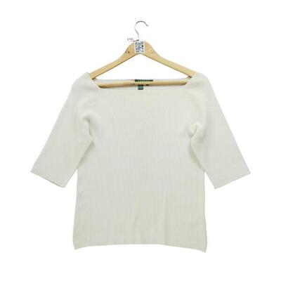 Tweedehands - beige zijden dames trui - als nieuw