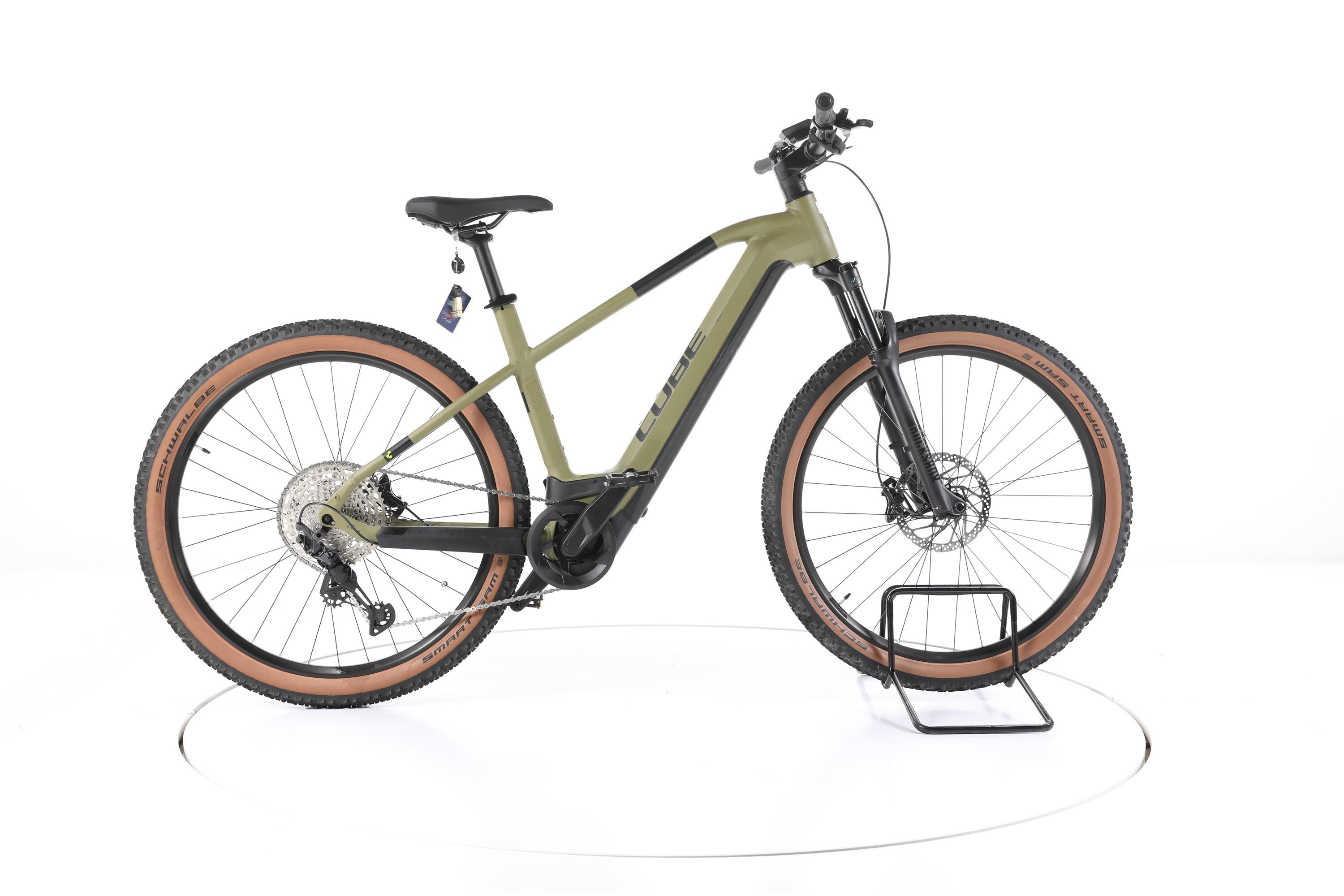 cross e-bike fully Husqvarna E-Bicycles Hard X E-Bikes gebraucht Farbe:BRIGHT LIME GREEN cargobox Cube Aim 27,5