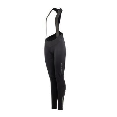 Pantaloni ciclismo Windstopper da donna con cinturini - P-AERO FUSION W - nero