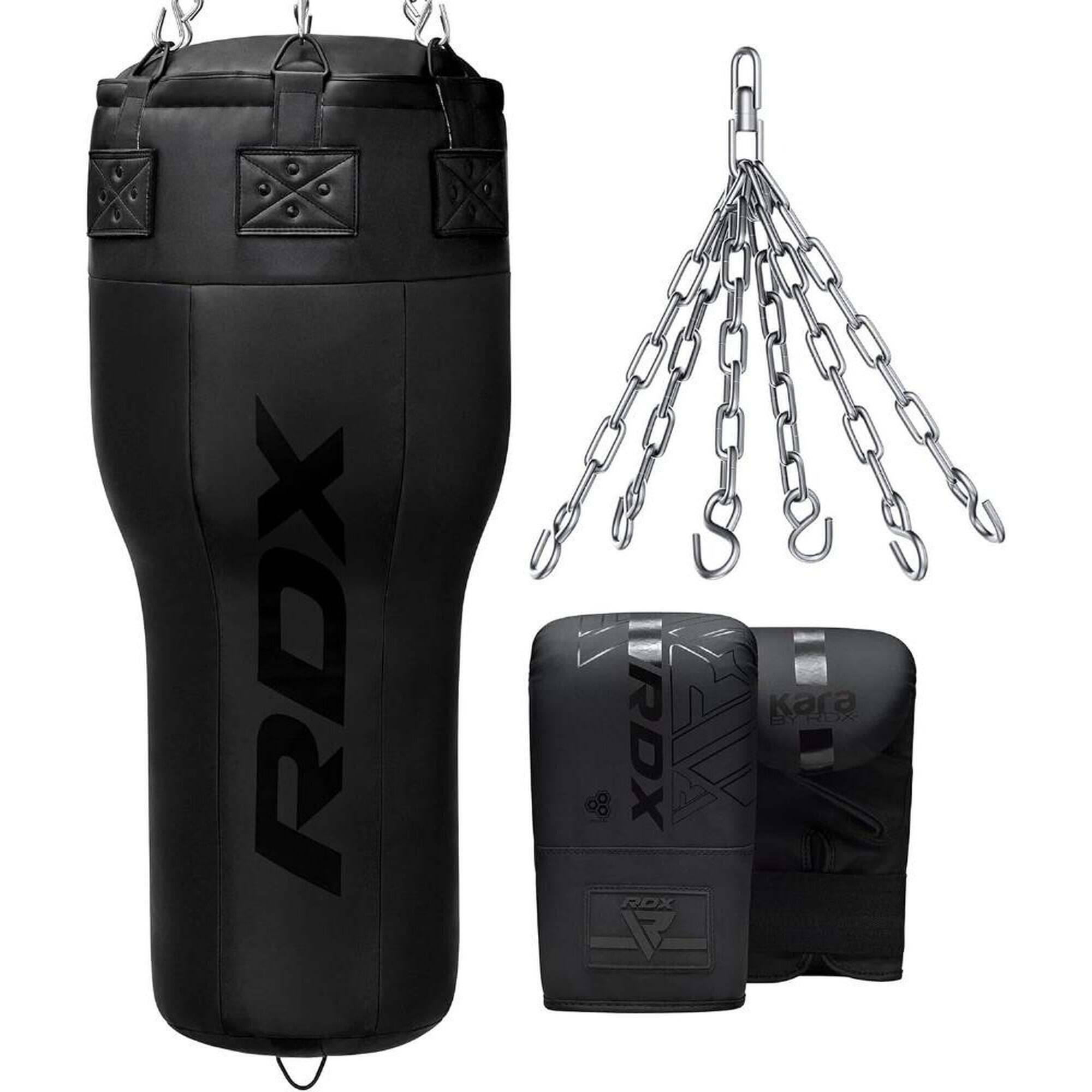 RDX SPORTS Tvarovaný boxovací pytel 3v1, rukavice, otočný řetěz