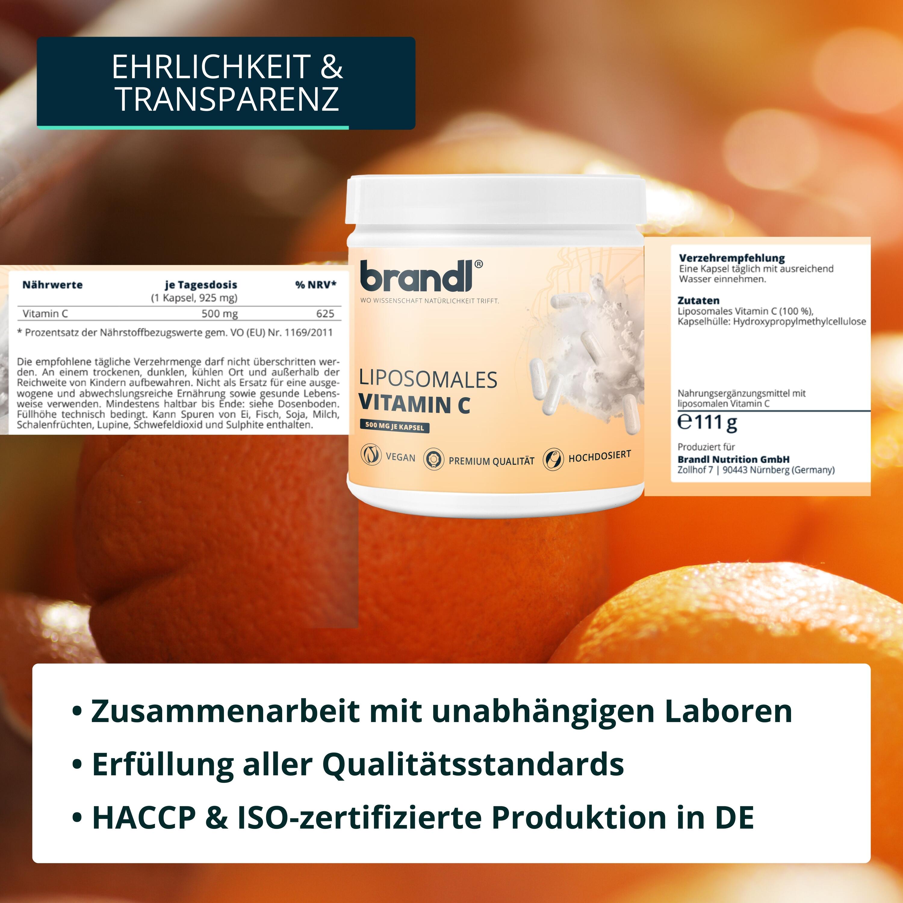 brandl® Liposomales Vitamin C hochdosiert vegan | Vit C (Ascorbinsäure) 2/6