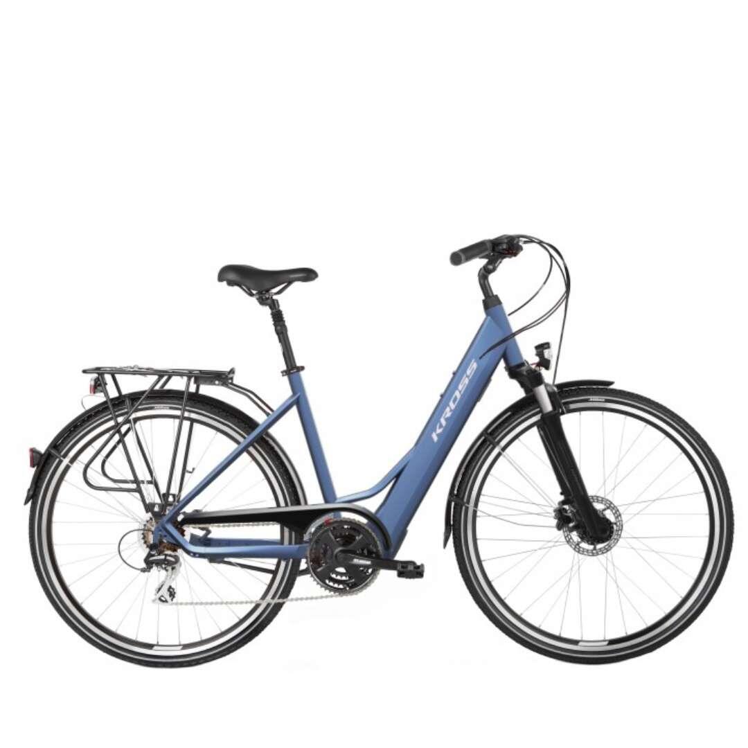KROSS BIKES Second Life - Vélo de ville Kross Trans Hybrid LS 1.0 8v, taille M, bleu