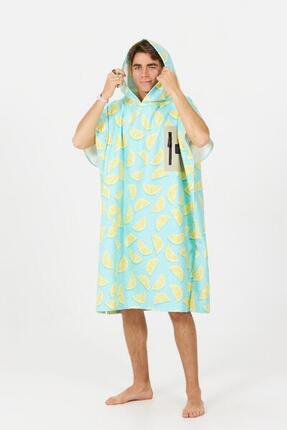 Erwachsener Surf-Poncho – Tech Pocket – Lemon