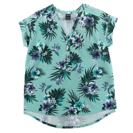 Bluse Victoria Tropical Shirt Damen Bluse Hemd Funktions in Blau