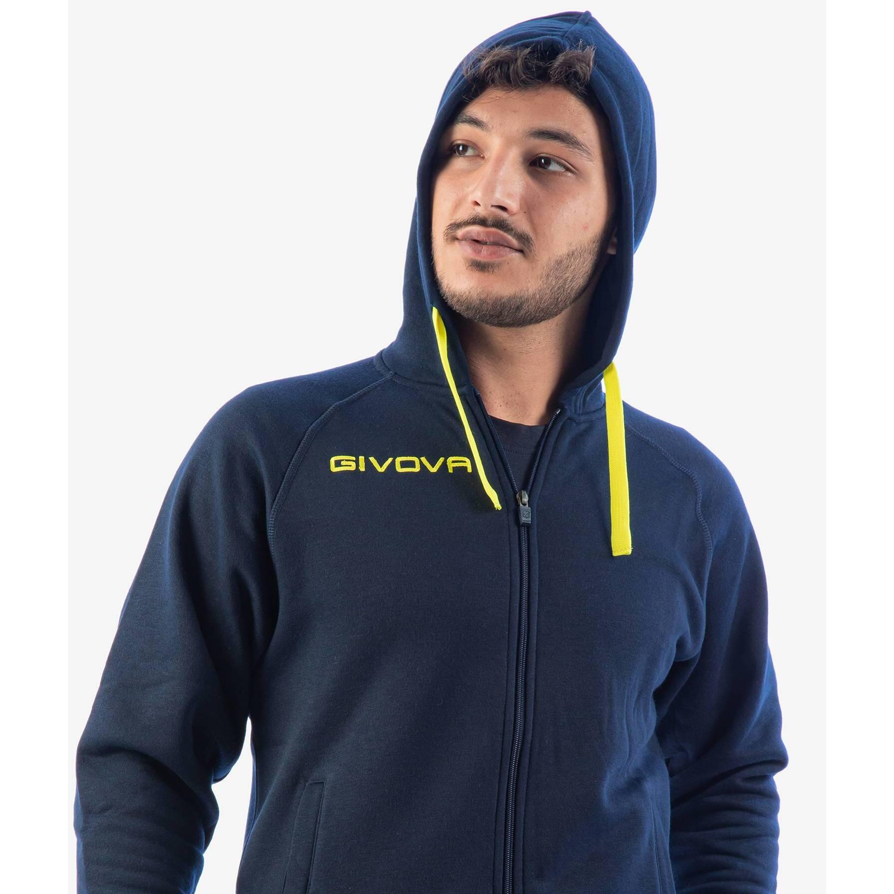 Tute complete uomo givova blu/giallo fluo 3/5