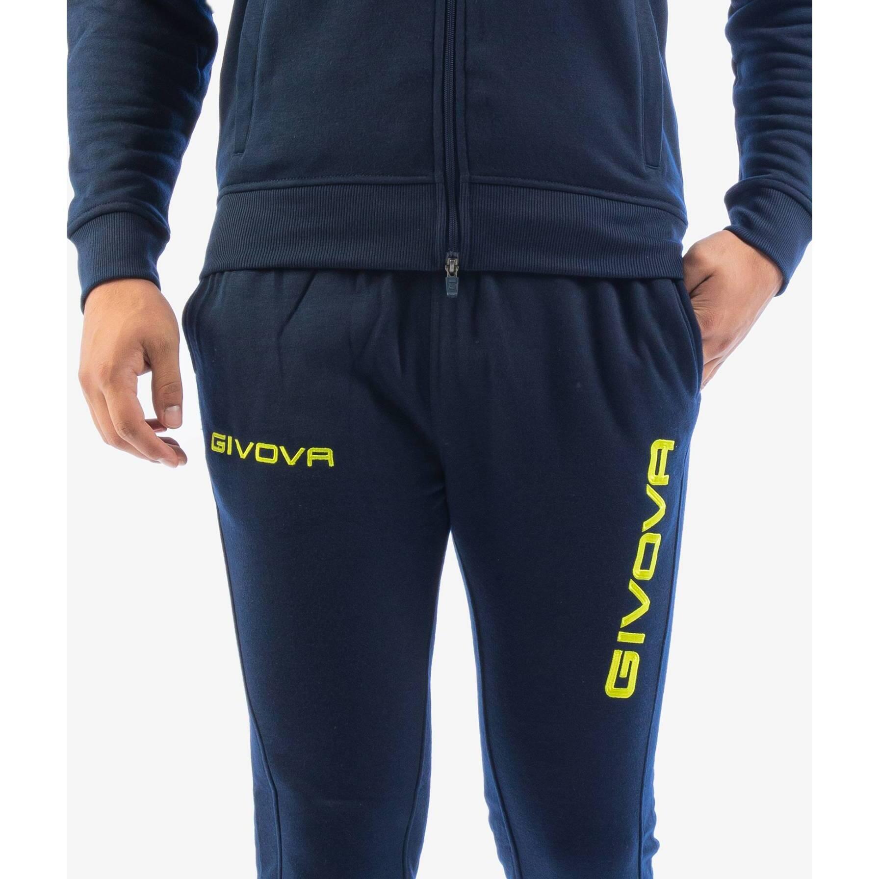 Tute complete uomo givova blu/giallo fluo 4/5