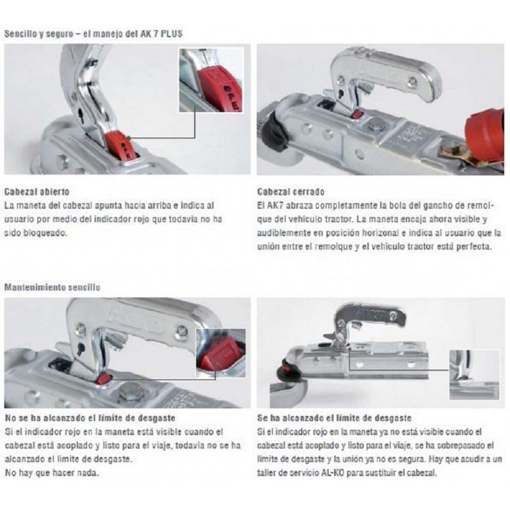 Cabezal de acoplamiento de 50mm para remolques de menos de 750 kg sin freno 3/3