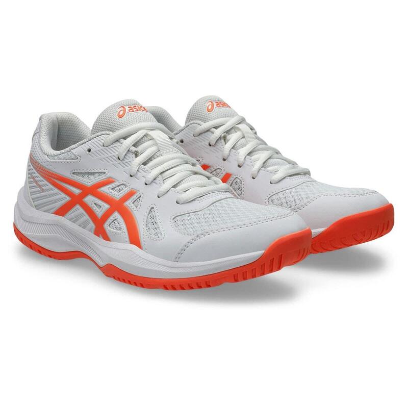 Asics Upcourt 6 Blanco Naranja Mujer 1072a107