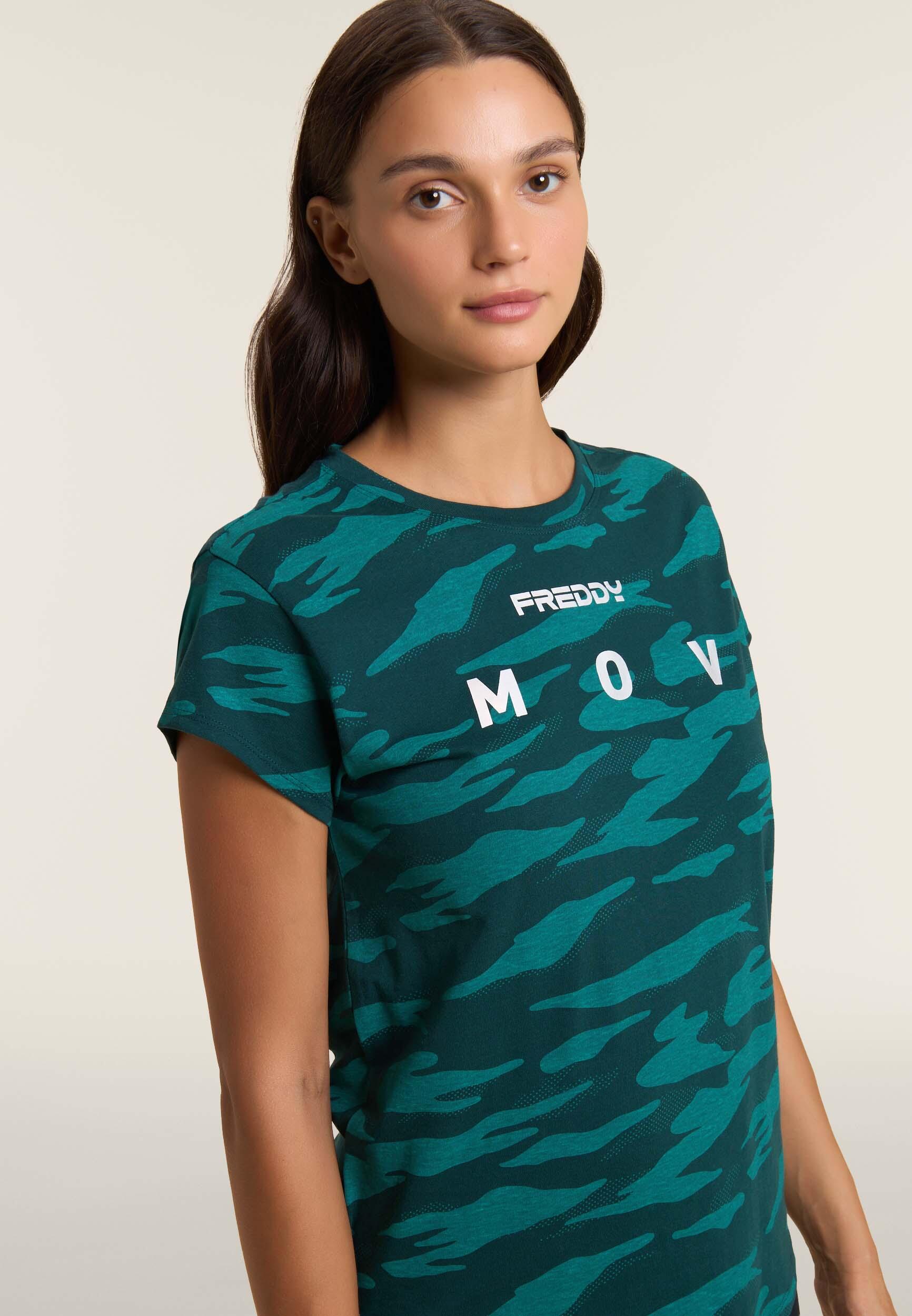 T-shirt camouflage con maniche ad aletta 4/4