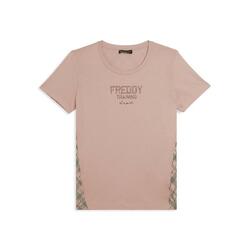 T-shirt raglan avec pièce décorative géométrique