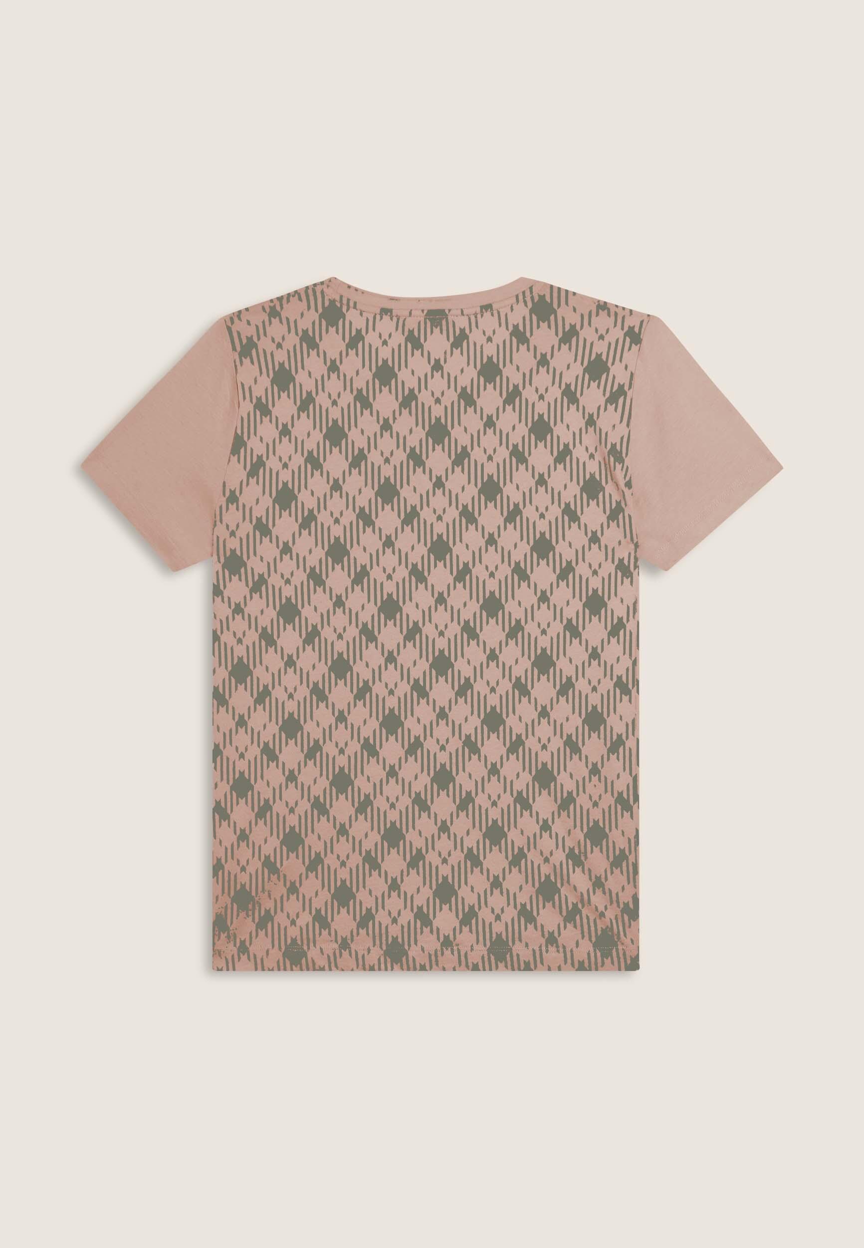 Camiseta raglán con inserción geométrica 2/3