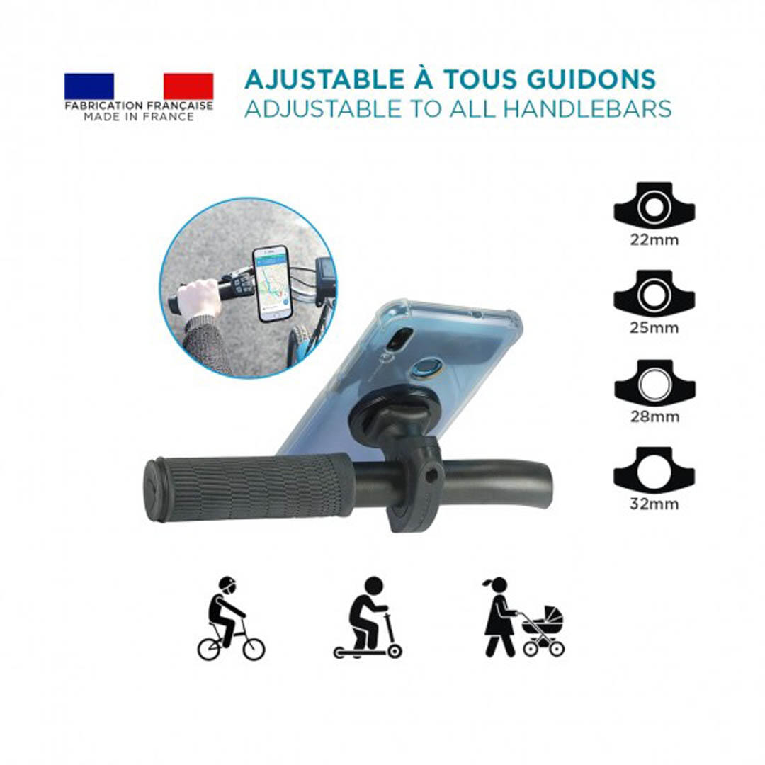 Support guidon vélo U.FIX pour smartphone made in France 2/5