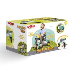 Tricycle Dolu couleurs pastel blanc vert gris