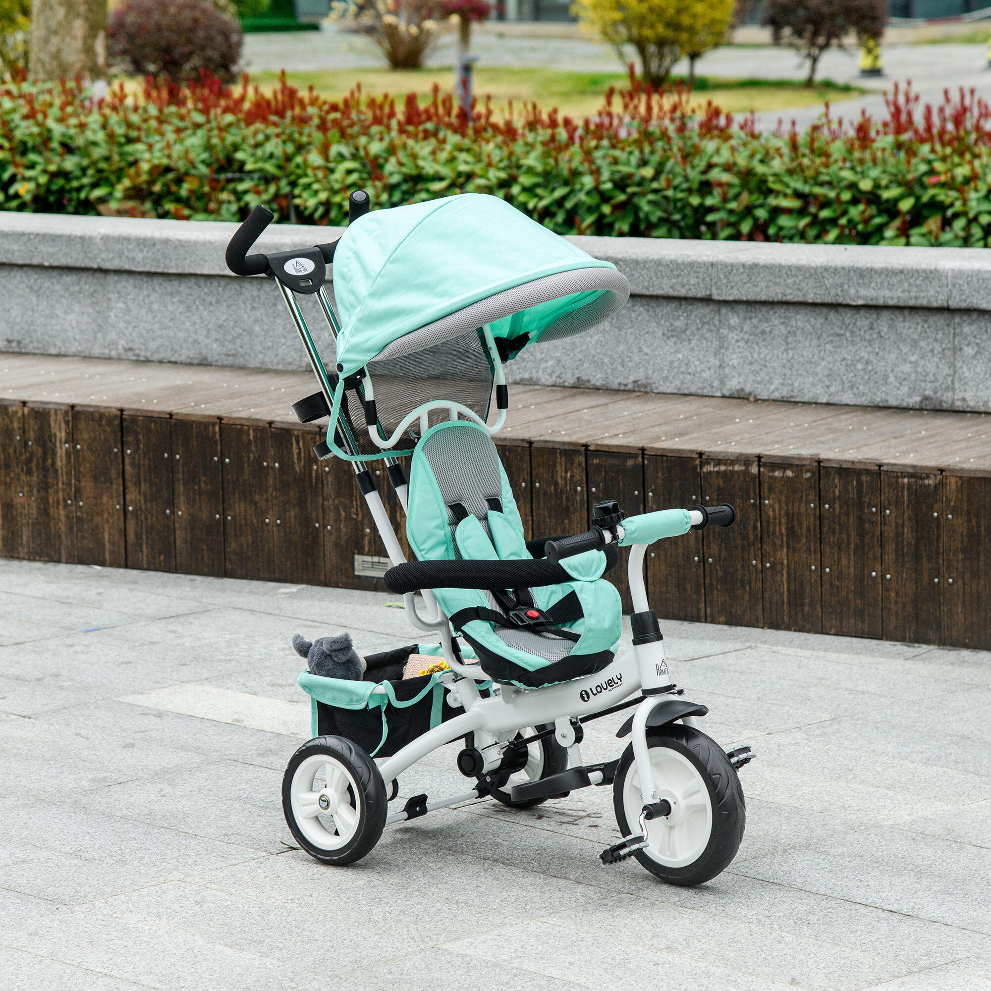 Triciclo Evolutivo HOMCOM 95x50x106 cm Verde 2/8
