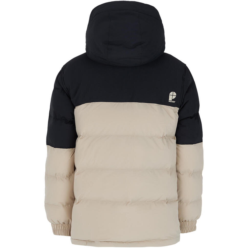 Kurtka narciarska/snowboardowa pikowana z kapturem zapinana na zamek Junior