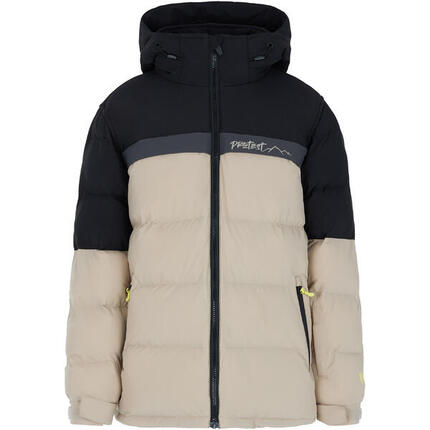Kurtka narciarska/snowboardowa pikowana z kapturem zapinana na zamek Junior