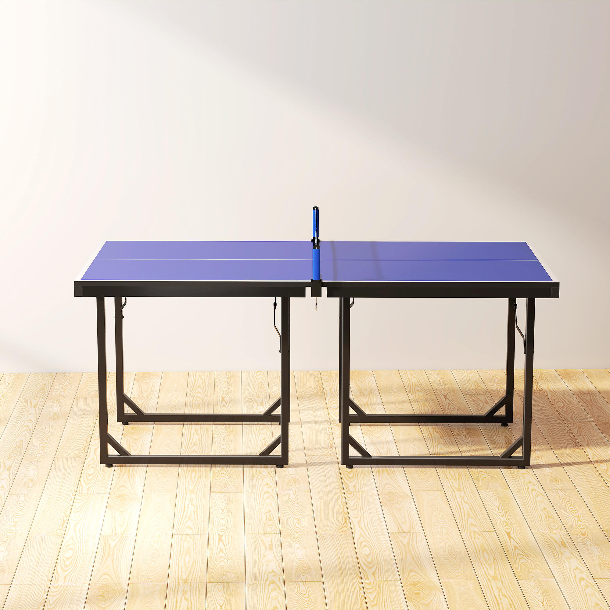 Mesa de ping pong 182x91x76 cm azul HOMCOM 4/7