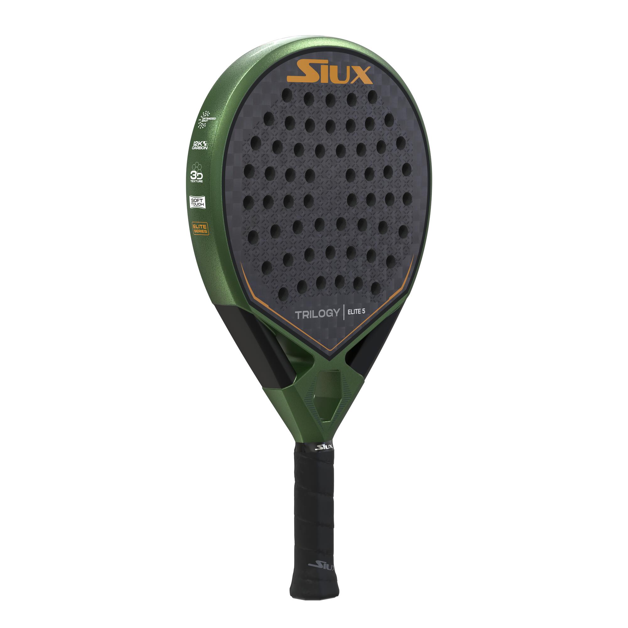 Siux - Raquete de Padel Trilogy Elite 5 nível avançado formato redondo. 5/7