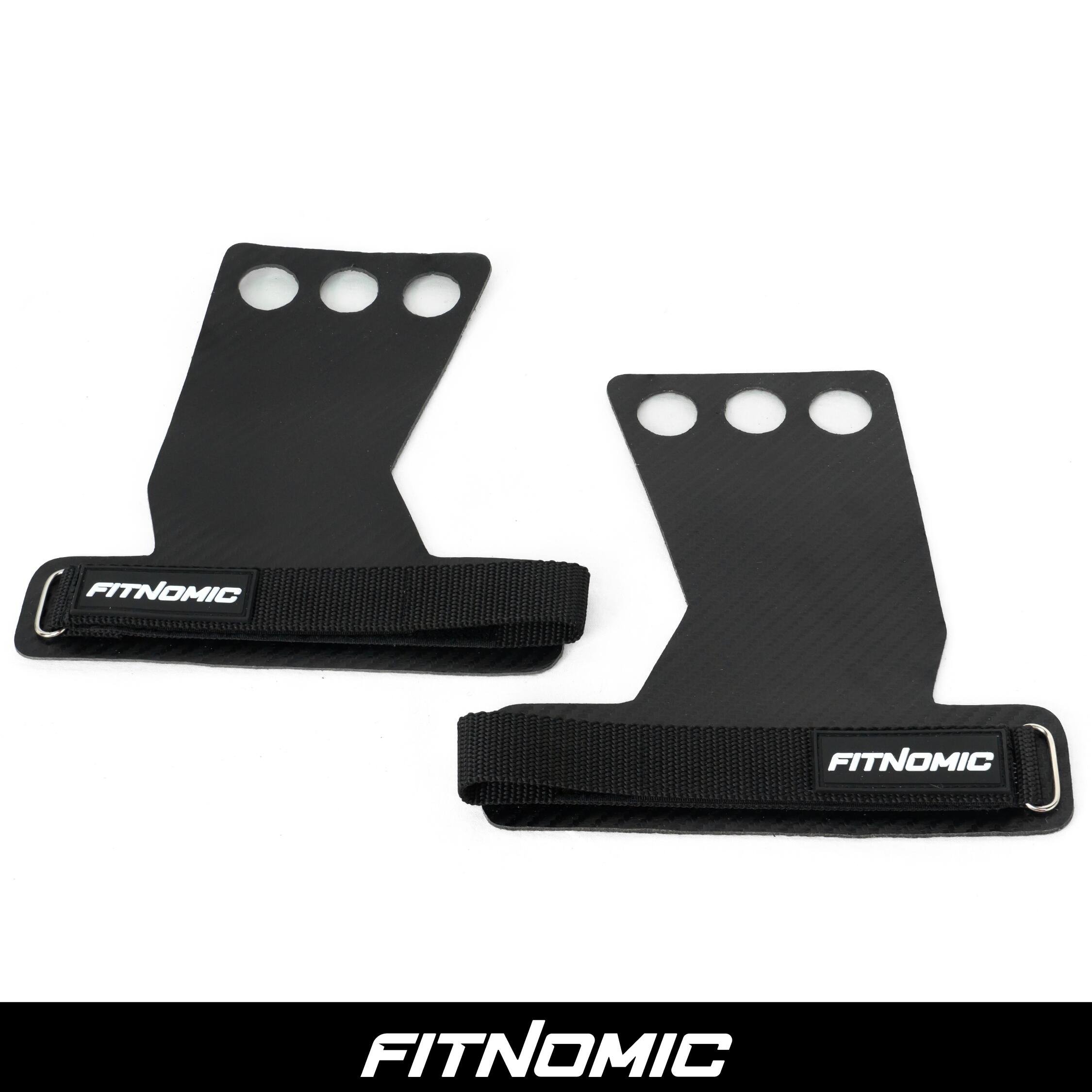 Three-Hole Weightlifting Gloves Model FN-1-1020-BL-L - FITNOMIC