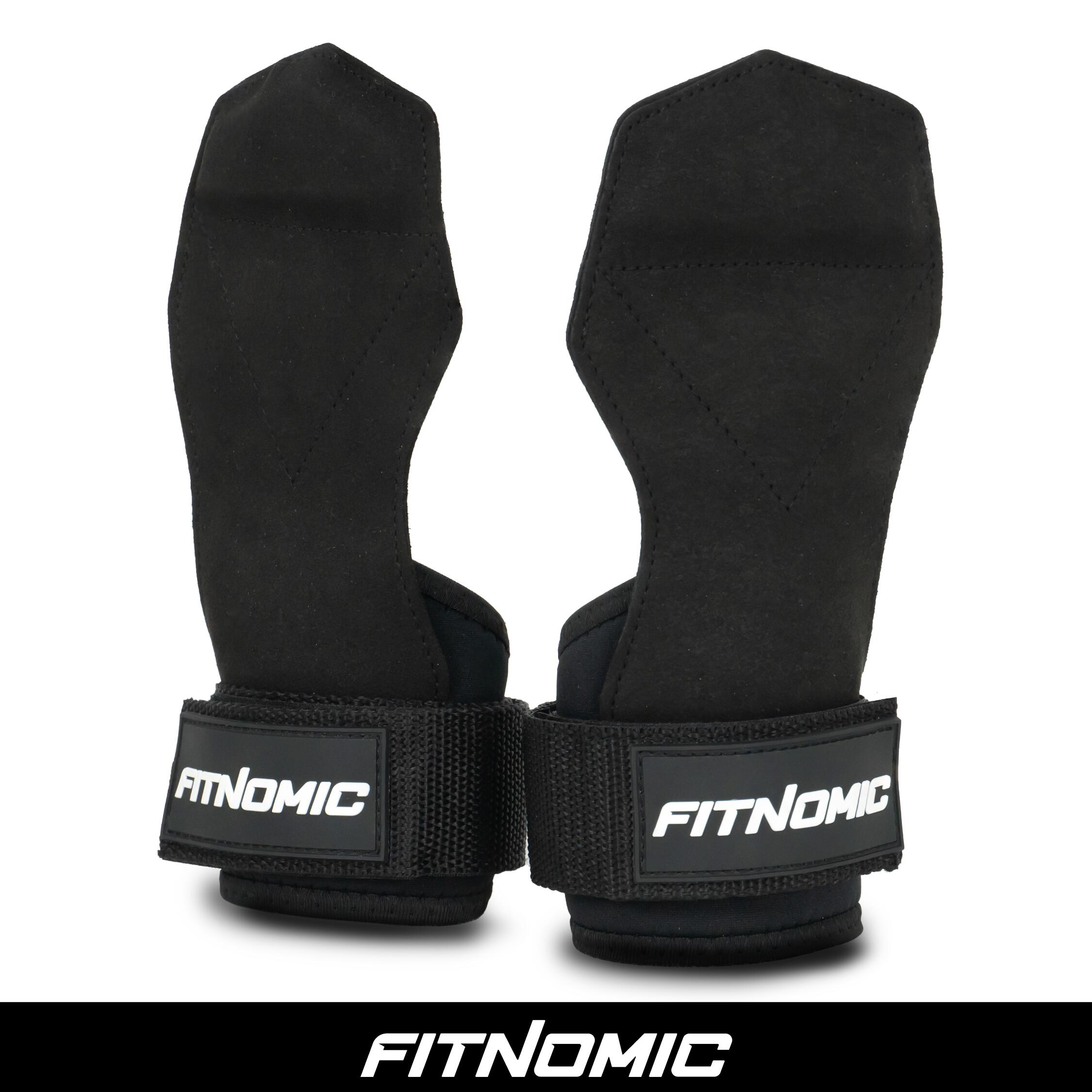 Weightlifting Gloves with Wrist Wrap Model FN-1-1027-BL-F - FITNOMIC