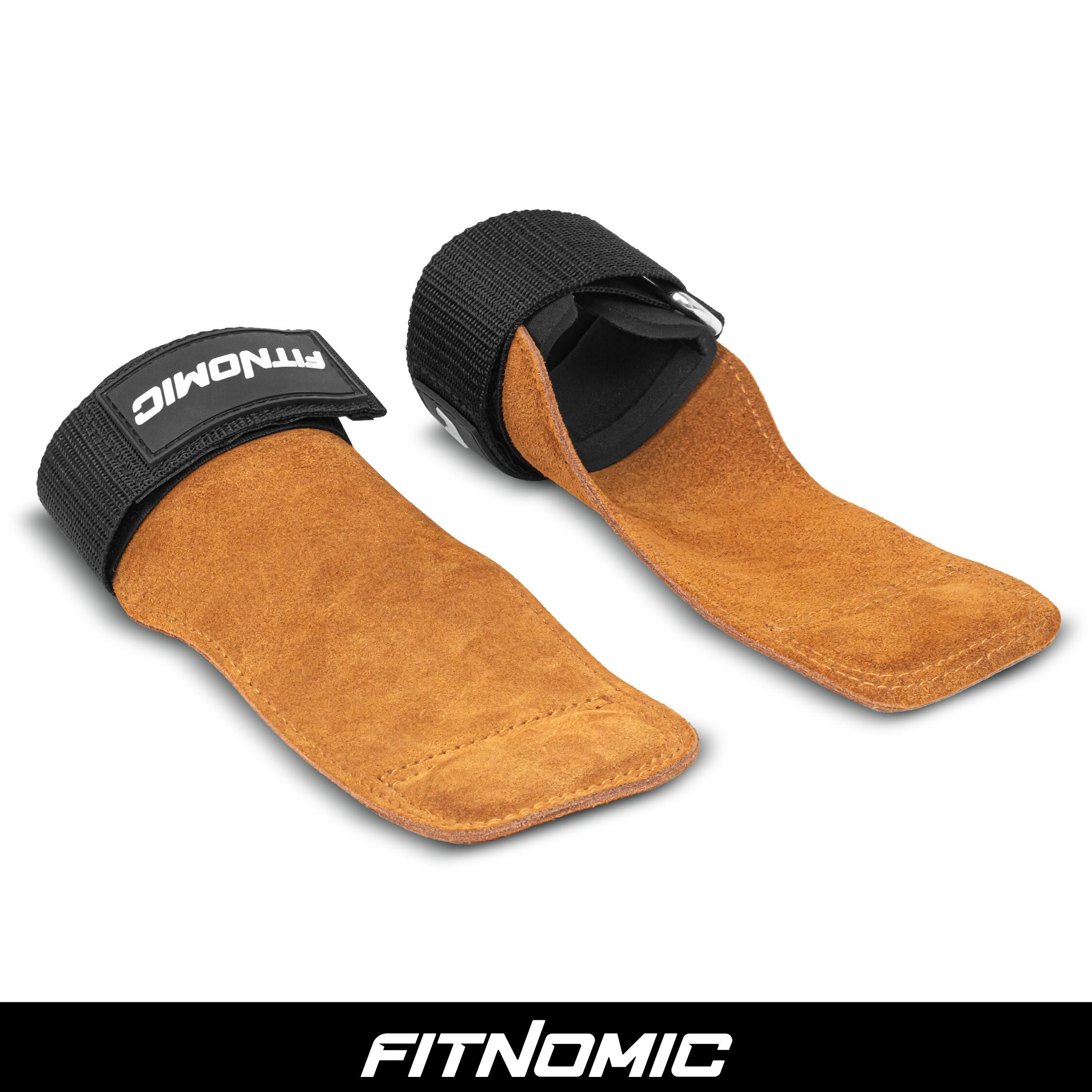 Cowhide Leather Weightlifting Gloves Model FN-1-1018-BR-F - FITNOMIC