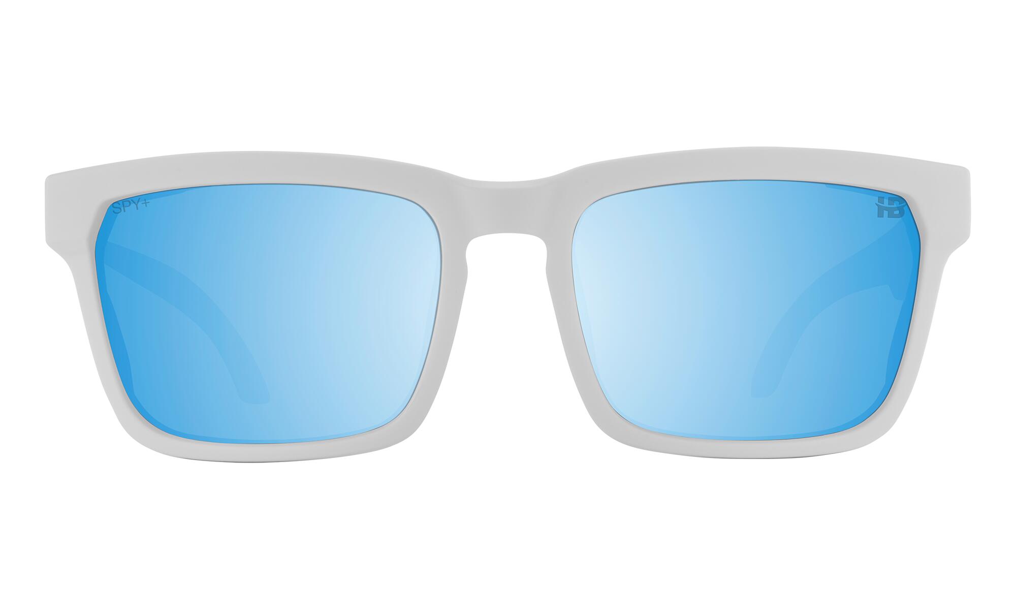 Helm Tech Matte White - Happy Boost Polar Ice Blue Mirror 2/3