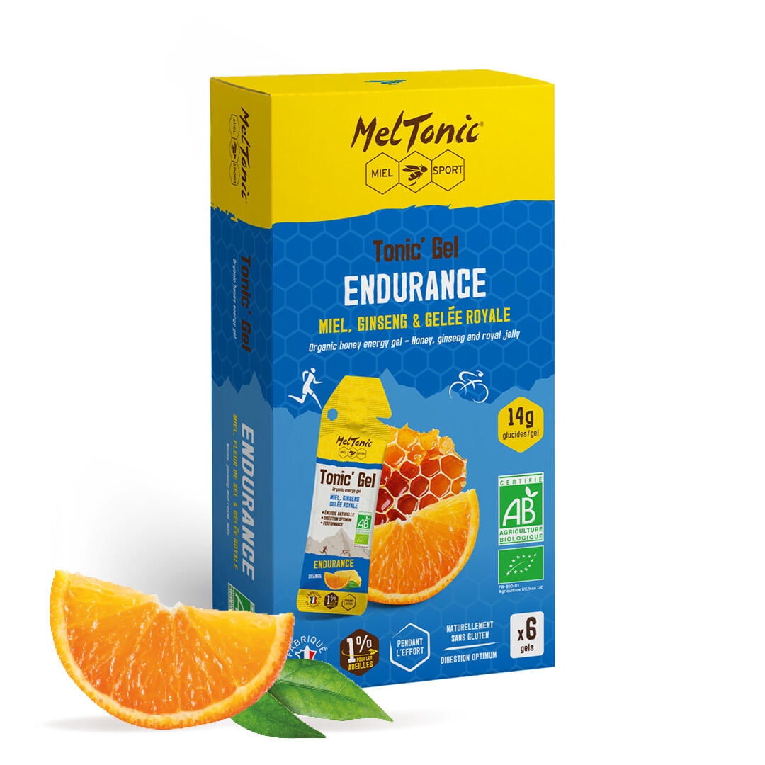 Meltonic - Gels Energetiques Bio Endurance - Miel Ginseng Gelee Royale - Etui X6 - Gel Énergétique - 120 G - Decathlon