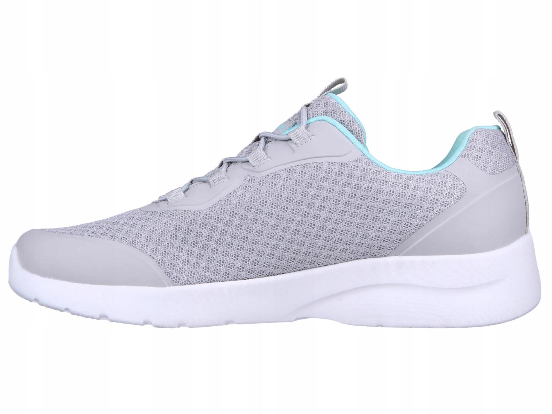 BUTY damskie SKECHERS DYNAMIGHT 149691-GYAQ szare lekkie wsuwane 38,5 3/5