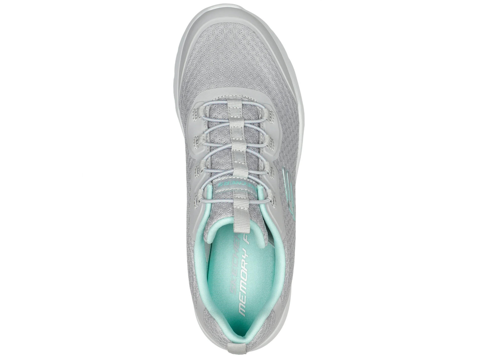 BUTY damskie SKECHERS DYNAMIGHT 149691-GYAQ szare lekkie wsuwane 38,5 4/5